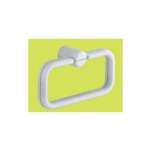 Porte-serviettes blanc anneau chromA porte-serviettes pour serviettes