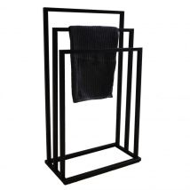 Porte-serviettes cintre salle de bain 3 bras noir - le noir