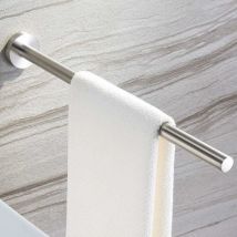Choyclit - Porte-Serviettes de poinçonnage Gratuit 40 cm 304 en Acier Inoxydable Cuisine Salle de Bain Porte-Serviettes pour Serviettes Barre Rail