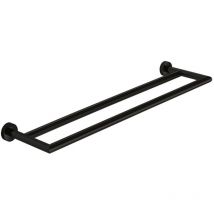 Lineabeta - Porte-serviettes double Baketo en laiton noir L.60 cm