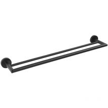 Porte-serviettes double x-round black 600x120mm, noir