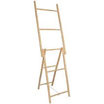 Porte serviettes echelle pliable bambou 5 barres - bambou Tendance