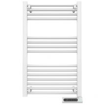 Radiateur sèche-serviettes électrique defluid con 500, écran led, commande tactile, programmateur hebdomadaire, 3 modes, température réglable et