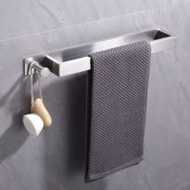 Porte-Serviettes en Acier Inoxydable, Porte Serviette d'invités Auto-adhésif sans perçage, Porte-Serviettes de Bain adhésif avec Crochets pour Salle