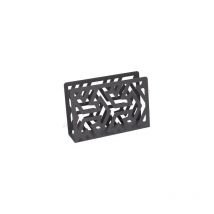 Porte-serviettes en métal gris flèches rectangulaire 14,5x4x10 cm