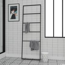 Porte serviettes en métal Noir Mat 60x176cm - Type Atelier - facto dark 2