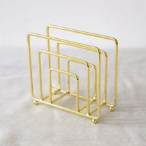 Porte-serviettes en papier pour table, établi ou bureau, salle à manger, cuisine, restaurant, pique-nique (doré)