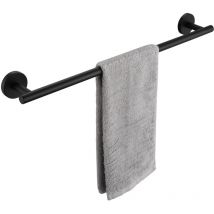 Porte-serviettes Multifonctionnel en Acier Inoxydable 304 Noir, Porte-serviettes Unipolaire Adapté pour Salle de Bain/Serviette Hygiénique/Cuisine