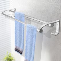 Porte-serviettes Mural 58cm Salle De Bains Aluminium