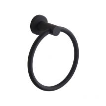 Porte-serviettes noir mat, porte-serviettes rond