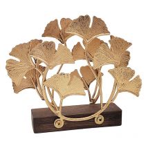 Porte-serviettes Porte-serviettes en marbre Décoration de table Porte-serviettes en métal noir Porte-serviettes en feuille de ginkgo