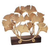 Porte-serviettes Porte-serviettes en marbre Décoration de table Porte-serviettes en métal noir Porte-serviettes en feuille de ginkgo
