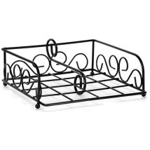 Porte-serviettes pour tables, porte-serviettes de table à manger pour cuisine, porte-serviettes plat, noir