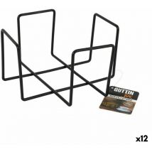 Rond de serviette Quttin noir 17.5 x 17.5 x 9.5 cm (12 pièces)
