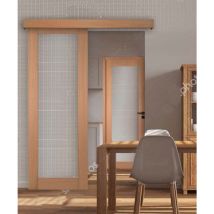 Porte seule 1 Vitrage cassiopeia bois chêne européen 2040 x 830