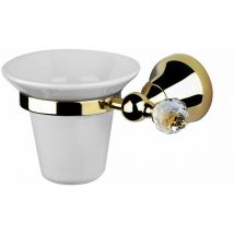 Porte-brosse à dents avec installation murale en céramique blanche Pollini Acqua Design Carlotta CA1501M0S1 Bronze - Céramique Blanc