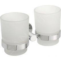 Bemeta - Sapho X-Round - Porte-verre double, verre/chrome XR902