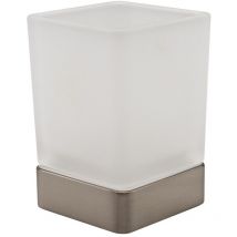 Porte-verre Lea en nickel brossé/fini satiné - Inda