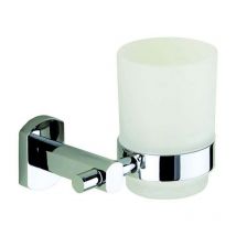 Porte verre - Décor : Chromé - Hauteur : 99 mm - Largeur : 112 mm - Matériau : Acier inoxydable - Profondeur : 98 mm Ocmei