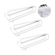 Porte-verres à vin suspendu 3 pièces, porte-verres à vin sous l'armoire, porte-verres à vin sur pied sans perçage, porte-verres à vin en métal sur
