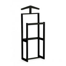 Iperbriko - Porte-vêtements en bois de bouleau noir H106