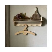 Porte-vêtements en bois massif pour chambre d'enfant en forme de bonhomme de neige Porte-vêtements créatif décoratif en bois pour bébé
