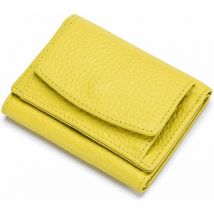 Kueatily - Portefeuille léger en cuir à trois volets pour femmes (Jaune a)-Fei Yu