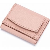 Kueatily - Portefeuille léger en cuir à trois volets pour femmes (rose)-Fei Yu