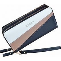 Kueatily - Portefeuille pour femme avec double fermeture éclair (noir)-Fei Yu