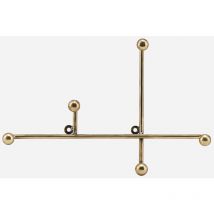 Porte-manteau ou Crochets Muraux en Métal doré 28 cm