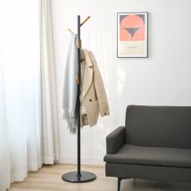 [en.casa] - Portemanteau Nacka acier 172 x 37 cm noir