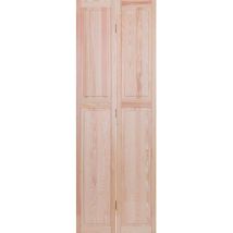 Levigne – Portes de Placard Pliantes Pleines en Pin Massif – Hauteur 205 cm, Largeur 71 cm – Mobilier d'intérieur