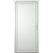 Porte de service PVC M06, blanc/blanc, largeur: 88cm, hauteur: 200cm, sens d'ouverture: tirant droit