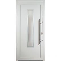 Portes d'entrée aluminium modèle 32, intérieur: blanc, extérieur: blanc largeur: 98cm, hauteur: 208cm, sens d'ouverture: tirant droit - white