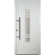 Portes d'entrée aluminium modèle 83, intérieur: blanc, extérieur: blanc largeur: 108cm, hauteur: 208cm, sens d'ouverture: tirant gauche