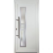Portes d'entrée classique modèle 53, intérieur: blanc, extérieur: blanc largeur: 108cm, hauteur: 200cm, sens d'ouverture: tirant gauche - white