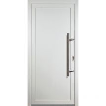Portes d'entrée Exklusiv modèle 01, intérieur: blanc, extérieur: blanc largeur: 108cm, hauteur: 208cm, sens d'ouverture: tirant droit - white
