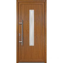 Portes d'entrée Exklusiv modèle 70, intérieur: golden oak, extérieur: golden oak largeur: 98cm, hauteur: 200cm, sens d'ouverture: tirant gauche - wood
