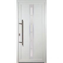 Portes d'entrée classique modèle 38, intérieur: blanc, extérieur: blanc largeur: 88cm, hauteur: 200cm, sens d'ouverture: tirant gauche - white