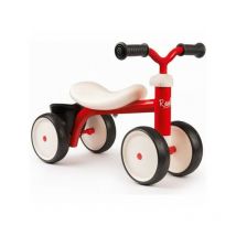 Porteur Trotteur Métal Rookie - Rouge Smoby Pour Enfant des 12 mois - 4 roues silencieuses et poignée de transport