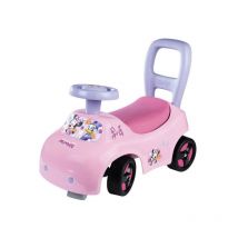 Porteur Trotteur Smoby auto enfant 2 en 1 - Minnie - Coffre sous la selle - Des 10 mois - Fabrication française