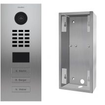 Portier vidéo IP 3 sonnettes + Support - Doorbird D2103V Inox