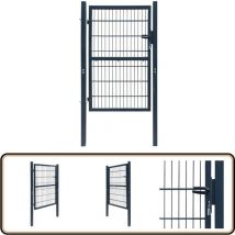 Portillon 2D (simple) Gris anthracite 106x210 cm - Portail De Cloture - Portillon - Portail Simple - Portail Gris - Portail Acier