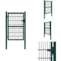 Portillon 2D (simple) Vert 106x170 cm - Portail De Clôture - Portillon - Clôture - Jardin - Sécurité