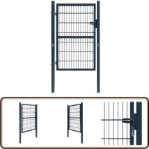 Vidaxl - Portillon Acier 106x248 cm Anthracite - Portail Aluminium - Portillon Design - Portillon Jardin - Portillon Sécurisé - Portillon Anthracite