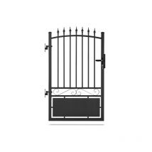 Easycloture - Portillon aluminium tradition style ferronnerie passage 1m Noir