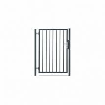 Easycloture - Portillon barreaudé acier galvanisé passage 1m h 1m50 Gris anthracite