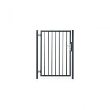Portillon Barreaudé Acier Galvanisé Passage 1m H 1m80 Gris Anthracite
