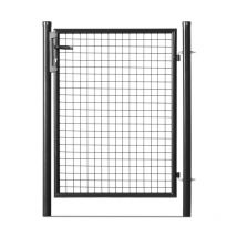 Easycloture - Portillon grillagé en acier galvanisé maille 50 x 50 passage l 1m x H1m75 Noir