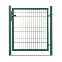 Easycloture - Portillon grillagé en acier galvanisé maille 100 x 50 l 1m20 x 1m75 Vert